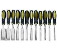 Wood Chisel Set, 12 Pieces Wood Carbon Steel Strong Grip Striking Cap Chisel Set for Woodcarving, Carpentry, Sculpting, Framing, Woodturning, Touching Up Furniture, Crafts
