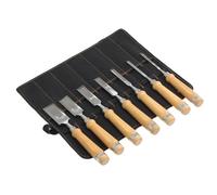 Wood Chisel Set 4 Pieces Woodworking Chisels 6 to 38mm Firmer Chisel Set Woodworking Hand Tools Mortise Chisel Set(7pcs Set-Wooden Handle)