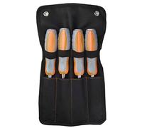 Wood Chisel Set Construction,Soft Grip with Hammer Steel-end Cap for Woodworking, Carving,Cutter Head Width - 8mm,12mm,18mm,24mm,4-Piece Set