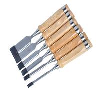 Wood Chisel Set for Woodworking, 6 Ergonomic Handles with Hammer End, Precision Carving Tools for Crafts and DIY Projects