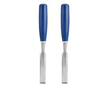 Wood Chisel Set High Hardness Wood Carving Chisels Professional Woodworking Tools for Carpentry Craft ABS Handle 45 Steel 2PCS (1")