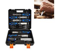 Wood Chisel Set, Non-Slip Handle Woodworking Wood Carving Chisel Sets with Storage Case, Sharpening Stone and Carpenter Pencil, Chisel(6/13/19/25/32/38mm)