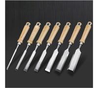 Wood Chisel Set Steel Construction, Fraxinus mandshurica with Hammer End for, Carving Cutter Head Width - 8mm to 32mm,7-Piece Set