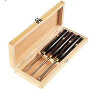 Wood Chisel Sets 3pcs Lathe Chisels 4INCH/9.5CM Woodworking Chisels 6INCH Wood Lathe Tools Wood Chisels Lathe Tools for Wood Carving Root Carving Furniture Carving Lathes Black TDF