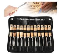 Wood Chisel Tool Set Wood Carving Knife Set with Canvas Case, Hand Carving Tool Set Carbon Steel Wood Carving Tools Knife Kit Premium