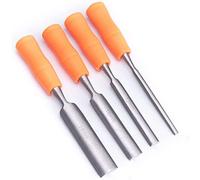 Wood Chisel with Heavy-Duty Design, Hardened and Tempered Steel Blade, Chisel for Use with Hammer or Mallet 4-Piece Set