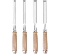 Wood Chisel Wood Carving Bench Chisel Sets, Hand Chisel for Wood, Sharp Wood Bevel Edge Chisel Tool,Cutter Head Width - 6mm,8mm,14mm,18mm,4-Piece Set