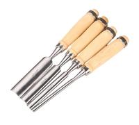 Wood Chisel, Wood Chisel Sets, 4PCS 6/12/18/24mm Carving Knife, Arc Shape Corner, 9 Inch for Woodworking