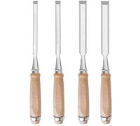 Wood Chisel Woodworking Wood Carving Bench Chisel Sets, Hand Chisel for Wood, Wood Bevel Edge Chisel Tool,Cutter Head Width 6mm,8mm,14mm,18mm,4 Piece Set