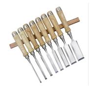 Wood Chisels Carbon Steel Carving Firmer Gouge Wood Chisel Set DIY Woodworking Handle Carpentry Tools Pack of 8 pcs Artists