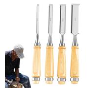 Wood Chisels for Woodworking,4 Pieces Ergonomic Precision Carving,Wood Tools Woodworking | Precision Tools For Wood Carving Carving Carving Furniture Making Renovation Do It Yourself Projects