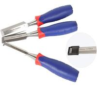 Wood Chisels Set, Bevel Edge Wood Carving Chisel with Bi Material Soft Grip,12mm,18mm,25mm Craft Tools Ideal for Wood Carving(3 Piece)