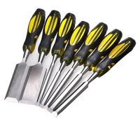 Wood Chisels Wood Chisel Carve, Cut, and Shape Wood | Steel End Caps | Use with Mallet|Woodworking Carpentry Tools,7 Piece Set