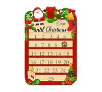 Wood Christmas Arrival Calendar Not Deadly Finish 24 Day Countdown Recyclable Holiday Decoration for Households Holiday Countdown Calendar
