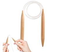 Wood Chunky Needle - Circular Wooden Knitting Needles, Jumbos Knitters Chunky Yarn Needle Weaving Tools | Effective Braiding Tool, Knitters Crochet Hooks Weaving Tools Sticks for Blanket, Sweater