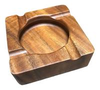 Wood Cigar Ashtray for Men, 4 Slot Cigar Holder, Cigarette Ashtray, Outdoor Wooden Cigar Ashtrays for Patio,Wooden Tray for Home Office Decoration