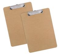 Wood Clipboard 1/2Pc Wood Clipboards, Letter Size Hardboard Clip Board, A4 Standard 8.9"x12.4" with Low Profile, Office and School Supply(2Pcs)