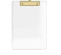 Wood Clipboard Clear Clipboard A4 Letter Size (8.6" x 12.2"), Office with Gold Clip