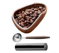 Wood Coffee Bean Dosing Plate Measuring Tool With Spoon And Spray Bottle For Accurate Coffee Brewing And Consistent Extraction In Home And Professional Use(Plate +spray + spoon)