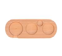 Wood Coffee Tamper Holder, Coffee Tamper Stand, Multifunctional Beech Wood Coffee Accessory with Non Slip Feet, Stable for 51mm54mm/ Coffee Tamper, for Home Baristas