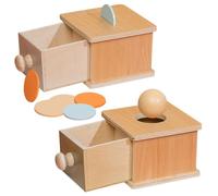 Wood Coin Box Toy - Coin Drop, Ball Drawer Accessory