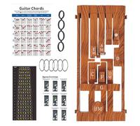 Wood Color 15x7.2x5 Cm Chord Trainer Guitar Guitar Beginners Learning Tool Guitars Teaching Aids Easy To Apply Folk Guitars Chord Practice Tool With Chart For Friends