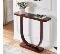 Wood Console Table, Narrow Accent Sofa Table Entryway Hall Table, Solid Wood Couch Table Wide Tabletop for Front Hall, Hallway, Living Room