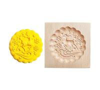 Wood Cookie Mold - Christmas Tree Baking Press, Nonstick Kitchen Gadget, 3D Pastry Stamp, Festive Dessert Shaper | Holiday Treat Decorating Tool for Party Home Restaurant Adults Kids Beginners