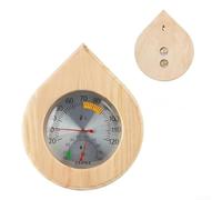Wood & Copper Sauna Hygrothermograph: High For Precision Temperature Humidity Gauge for Indoor Spa Monitoring, Compact Wall Mount Thermometer, Burlywood Finish,