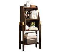 Wood Corner Bookshelf - Freestanding Storage Rack for Small Spaces, Ideal for Living Room, Office, Kitchen, 80cm Industrial Design