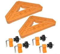 Wood Corner Clamp Set 45°90° Nylon Precision Tool(6pcs) | Dual 45°and 90°angles, precise joinery, nylon body, metal screw, anti-slip chucks for cutting