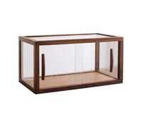 Wood Countertop Display Cabinet with Glass Doors for Baked Goods and Desserts