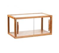 Wood Countertop Display Cabinet with Glass Doors for Baked Goods and Desserts