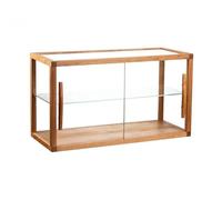 Wood Countertop Display Cabinet with Glass Doors for Baked Goods and Desserts