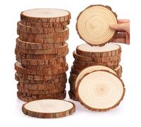 Wood Craft 3-18CM Natural Wood Slices Round Unfinished Log Discs Circles with Tree Bark for DIY Crafts Wedding Party Painting(16-18cm 1pcs)