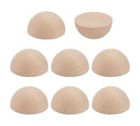 Wood Craft Balls, Pack of 10 Half Wood Balls Multiple Sizes for Crafts DIY(70x36mm)