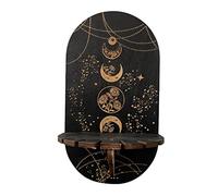 Wood Crystal Stone Display Holder Dowsing Pendulum Display Stand Necklaces Display Rack For Crystal Healing Stone Pendulum Display For Wall Pendulum Display Stand With Tray Pendulum Display Holder