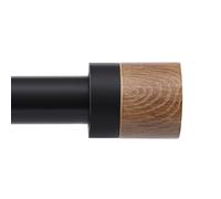 Wood Curtain Rods for Windows 72 to 144 Inches(6-12ft),1 inch Adjustable Window Curtain Rods with Imitation Wood Grain Finials,Heavy Duty Decorative Drapery Rod for Bedroom,Kitchen and patio