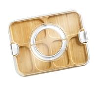 Wood Cutting Board - Heavy Duty Carving Board, Non Slip Design, Portable Moisture Resistant Surfacee | Eco Friendly Wood Cutting Tray with Juice for Slicing Fruits Vegetables Meat