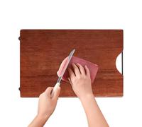 Wood Cutting Board Practical Multifunctional Portable | Household Cutting Boards With Handle Heavy Duty Reversible Easy Clean Juice Channel Cutting Serving for Kitchen Camping