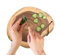 Wood Cutting Board - Unregular Shaped Block | Reversible Kitchen Board 2.5cm Thick Dishwasher Safe for Bread, Fruit, Cheese, Home Use and How