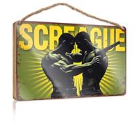 Wood Decor Sign Scarecrows: The Ultimate Urban Survival Guide Wooded Sign Lake House Decor Boys Bedroom Decorations(23X35CM)