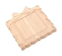 Wood Decorative Applique Onlays for Picture Frame Crafting | Unpainted Solid Wood, Ornate Carved Detailing, Khaki Finish, for Wardrobe Doors and Dresser Drawers