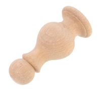 Wood Decorative Finial Round Ball in Beige for Classical European Decor