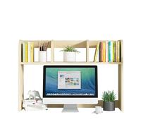 Wood Desk Shelf Organizer for Home or Office, Desktop Bookshelf Accessories, Smart Design for Computer Monitor - Ideal for Home Office, Dorm Room, Workspace
