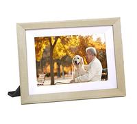 Wood Digital Photo Frame, Digital Photo Frame 8 inch Digital Picture Frame, Electronic Photo Frame Display Video Music and Pictures via USB or SD Card, for All Ages,Beige