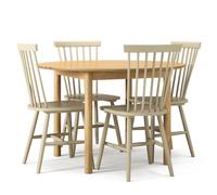Wood Dining Table Set Oak/Greige