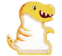 Wood Dinosaur Money Box for Kids Unique Dinosaur Shape Piggy Bank Stimulate Interest Cash Saving Jar Foster Saving Habit for Children(Yellow)