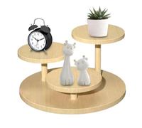 Wood Display Riser Stand - Three Tier Countertop Organizer Shelf, Space Saving Display , Sturdy Wooden Construction | Stylish Arrangement Solution For Perfume Jewelry Cosmetics Dolls Cupcakes