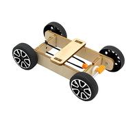 Wood DIY Car Model Kits Physics Science Cognitive Toys 10.5cmx6.5cmx3cm Car No 2